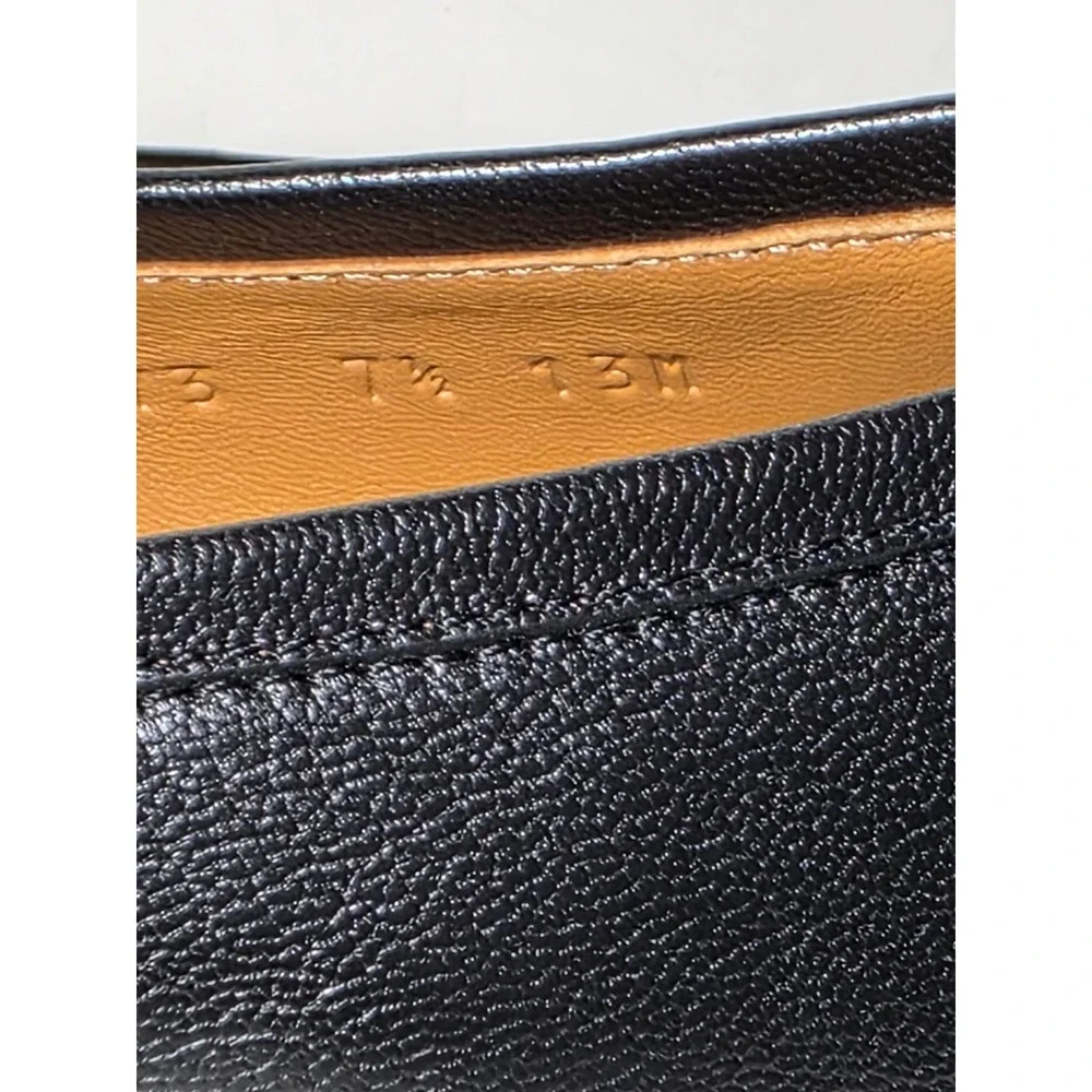 Gucci Jordaan Horsebit Loafers Black Leather Web Stripe 569473 Mens 7.5